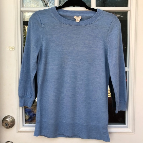 J. Crew Factory Sweaters - J Crew Factory Charley sky blue merino sweater M